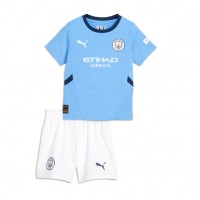 Manchester City Erling Haaland #9 Hemmadräkt Barn 2024-25 Kortärmad (+ Korta byxor)
